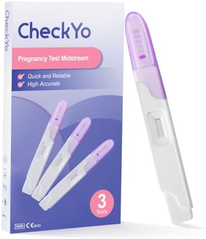 [3 Pack] CheckYo Pregnancy Tests for Early Detection: Accurate Pregnancy Test Midstream Early Home Detection HCG Test Pregnancy Kit CheckYo