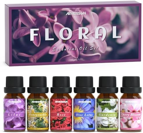 Hotel Fragrance Oils Set, ARVIDSSON Premium Essential Oils for Candle Making, Luxury Hotel Scented Oil for Diffuser, Luxury Night, Jasmine & Mint, White Tea, Citrus Bliss, Hotel Lobby, My Way ARVIDSSON