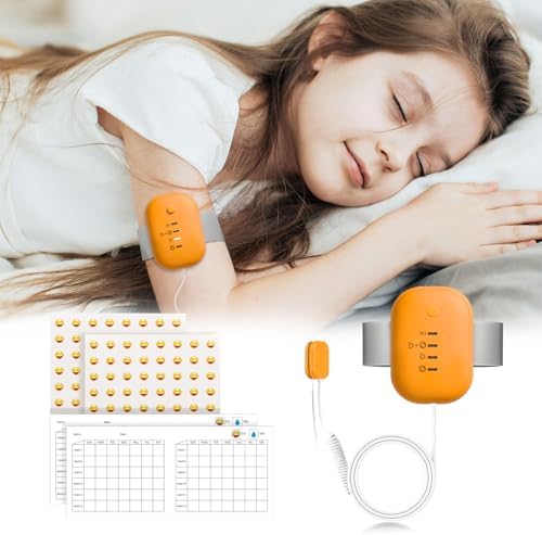 Bed Wetting Alarm for Boys and Girls - USB Rechargeable, Bedwetting Alarm with High Sensitivity Sensor, Loud Sound and Strong Vibration, Proven Solution for Bedwetters MOSKESON