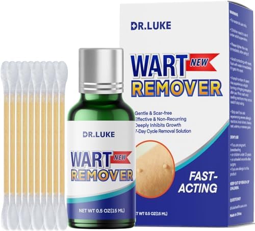 Dr. Luke Fast Action Liquid Wart Remover for Men & Women, Exclusive Formula Wart Products for Genital Wart, Common Wart, Filiform Wart, Flat Wart, and Tiny Wart Dr. Luke