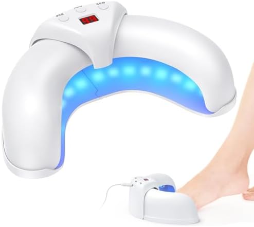 Nail Fungus Light for Multiple Toenail, 905nm Infrared Light & 470nm Blue Light for Home Use, Safe & Effective White FEIGOMA