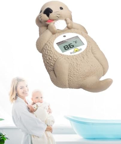 Baby Bath Thermometer for Infants Digtal Baby Water Thermometer for Bathtub Temperature Measure,Safty Kids Bath Floating Toy,Otter-OWN DoliWish