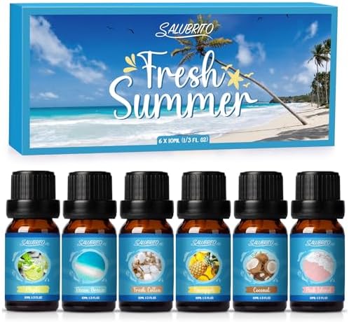 SALUBRITO Bakery Fragrance Oils Set, Premium Essential Oils Set for Candle, Soap Making, Diffuser - Pumpkin Pie, Chocolate Cupcake, Snickerdoodle, Gingerbread, Creamy Vanilla, Sugar Cookies Salubrito