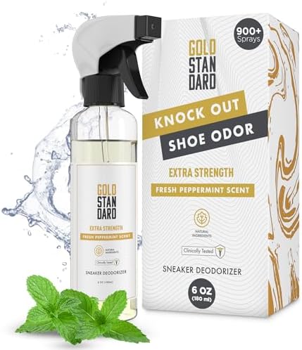 Natural Shoe Deodorizer Spray & Odor Eliminator - 1 Pack 6 Oz Refreshing & Long Lasting Fresh Citrus Burst Shoe Spray - Footwear Freshener for Sneakers, Boots, and Athletic Shoes Gold Standard