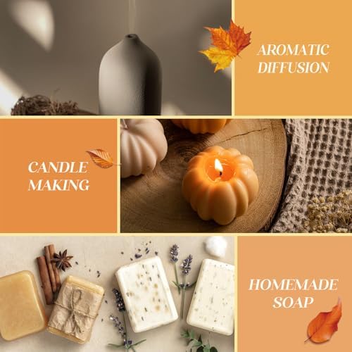 Pumpkin Pie Fragrance Oil 4 Fl Oz (120ml), ARVIDSSON Pumpkin Spice Essential Oil, Natural Pumpkin Pie Oil for Diffusers, Fall Essential Oil for Candle Making, Cozy Autmun Scented Oil ARVIDSSON