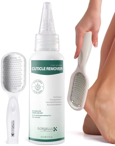 Gorgellux Callus Remover for Feet, Callus Remover Gel & Foot File Kit, Foot Callus Remover Gel Set for Dead Skin, Salon Pedicure Spa Kit, Callus Remover for Feet Gel ABOKIM