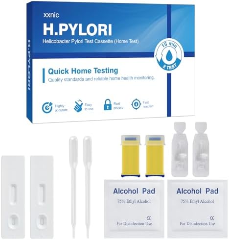 H Pylori Test Kit at Home, Rapid and Precise H Pylori Treatment Test, 10-15 Minutes of Quick Home Testing, Easy to use & Read, Includes 2 Tests Xxnic