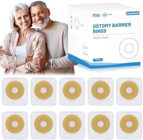 Ostomy Barrier Ring, Ostomy Supplies for Stoma Medical Hydrocolloid Barrier Rings Colostomy Supplies for Ostomy Bags Moldable Colostomy Barrier Rings for Colostomy Bags (2MM) Jenshhch