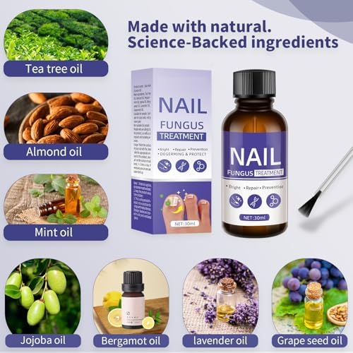 Toenail Fungus Treatment,Nail Fungus Treatment Extra Strength，Toenail Fungus Treatment Extra Strength for Athletes Foot, Thick, Broken, Discolored & Damaged Nail - Safely and Gently.-30ML Labello