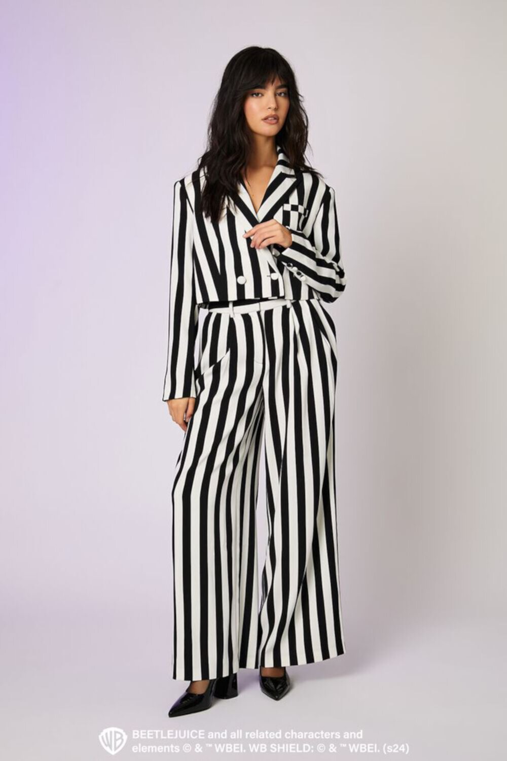 Beetlejuice Beetlejuice Striped Pants FOREVER21