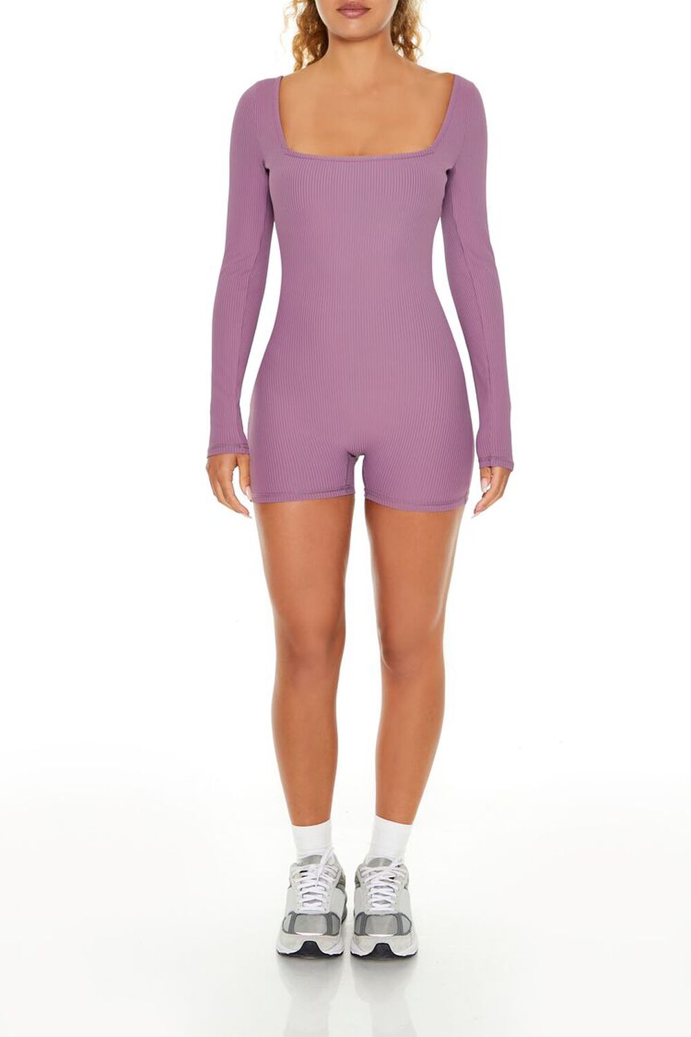 Женская Спортивная Одежда FOREVER21 Active Fitted Square-Neck Romper FOREVER21