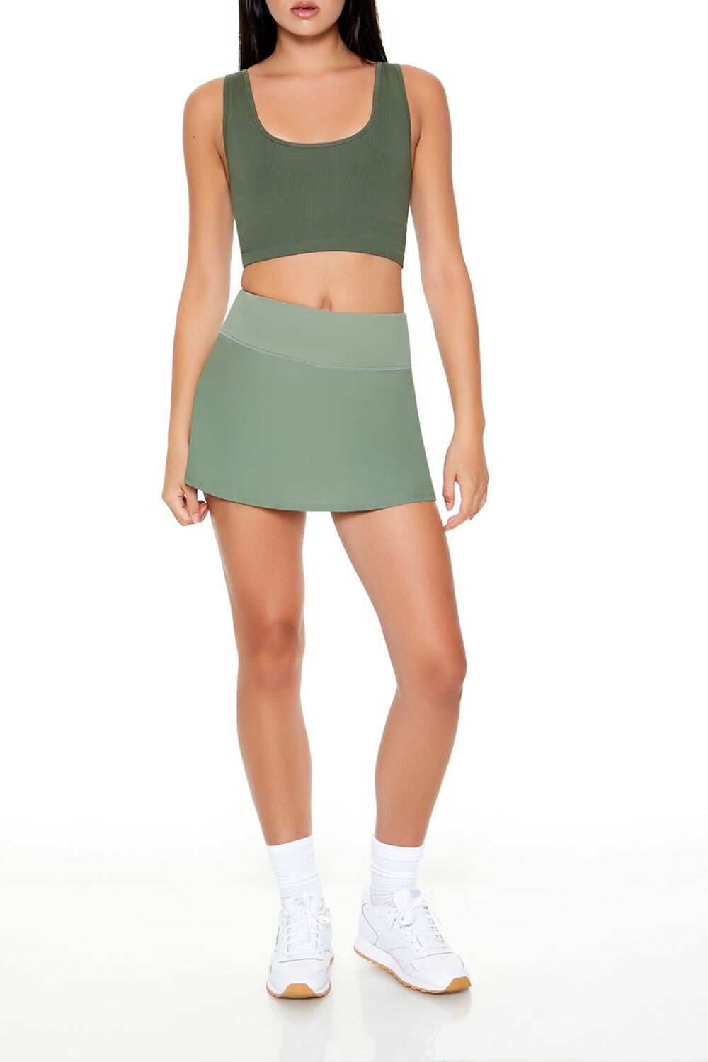 Женская Юбка-шорты FOREVER21 Active Seamless Pleated Skort FOREVER21