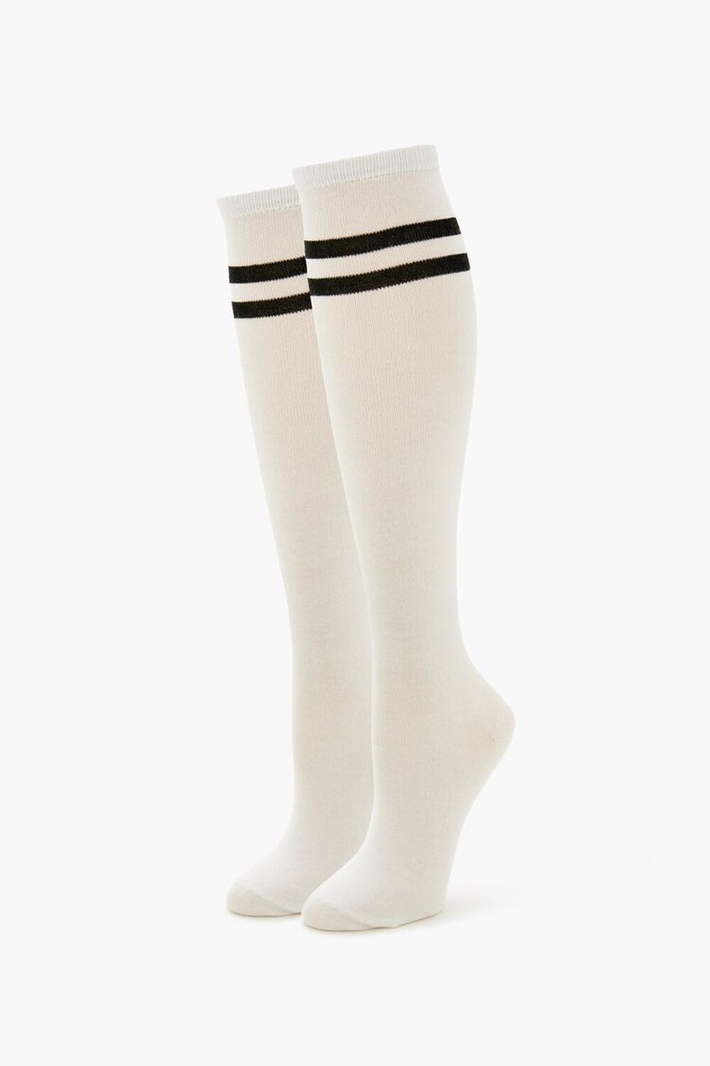 Женские Носки FOREVER21 Varsity-Striped Knee-High Socks FOREVER21