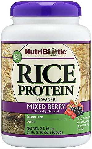 NutriBiotic – Mixed Berry Rice Protein, 1 Lb 5 Oz (600g) | Low Carb, Keto-Friendly, Vegan, Raw Protein Powder (Порошок) | Grown & Processed without Chemicals, GMOs or Gluten | Easy to Digest & Nutrient-Rich NutriBiotic