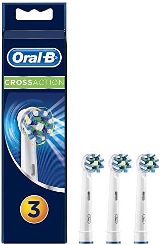 Oral-B Cross Action Electric Toothbrush Replacement Brush Heads Refill, 3 Count, White Oral-B