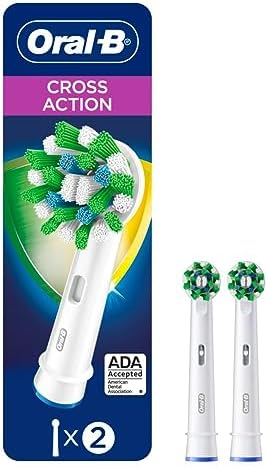 Oral-B Cross Action Replacement Brush Heads for an Oral-B Electric Toothbrush, Pack of 6, Black Oral-B