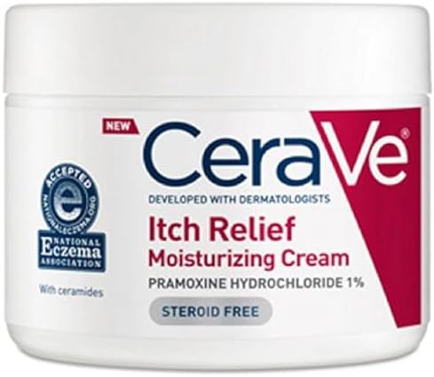 CeraVe Moisturizing Cream (Крем) for Dry Skin Relief | 12 Ounce | Fragrance Free Cream with Pramoxine for Itch Relief CeraVe