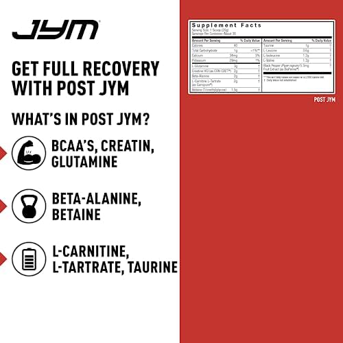 Post JYM Active Matrix - Post-Workout with BCAA's, Glutamine, Creatine HCL, Beta-Alanine, and More | JYM Supplement Science | Rainbow Sherbert Flavor, 30 Servings (Порции), 21.2 oz (Унции). JYM Supplement Science