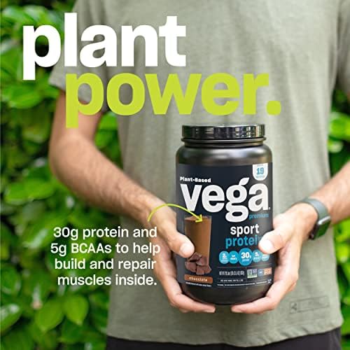 Vega Premium Sport Protein Berry Protein Powder (Порошок), Vegan, Non GMO, Gluten Free Plant Based Protein Powder Drink Mix, NSF Certified for Sport, 28.3 oz (Унции) Vega