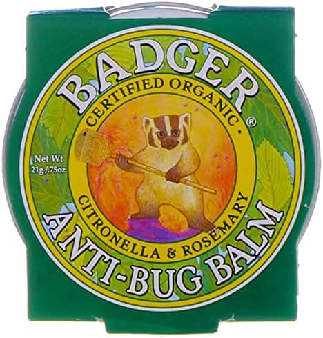 Badger Anti Bug Balm Organic Certified Natural Mosquito Repellent 0.75oz(3-Pack) Badger