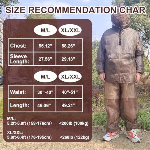 Aventik Mosquito Jacket Mosquito Pants Mosquito Suit No-See-Um Mesh, Super Light, Keep Safe Cool, UV Protection Aventik