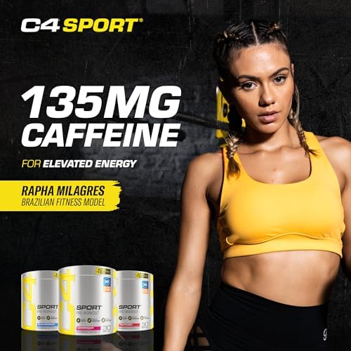 Cellucor C4 Sport Pre Workout Powder (Порошок) Blue Raspberry - Pre Workout Energy with Creatine + 135mg Caffeine and Beta-Alanine Performance Blend - NSF Certified for Sport 30 Servings (Порции) Cellucor