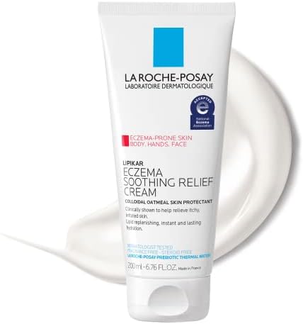 La Roche-Posay Lipikar Soothing Relief Eczema Cream, Face and Body Lotion For Eczema and Sensitive, Dry Skin, Moisturizer with Colloidal Oatmeal to Relieve Irritation NO_BRAND