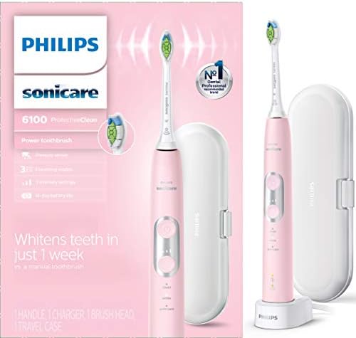 Philips Sonicare ProtectiveClean 6100 Rechargeable Electric Power Toothbrush, Deep Purple, HX6471/03 Philips Sonicare