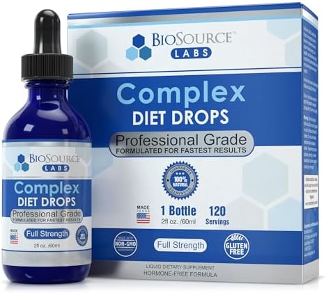 Complex Diet Drops (Капли) – Best Natural Weight Management Drops for Men and Women (1 Bottle, 2 fl oz (Жидкие унции)) - 30 Day Supply BioSource Labs