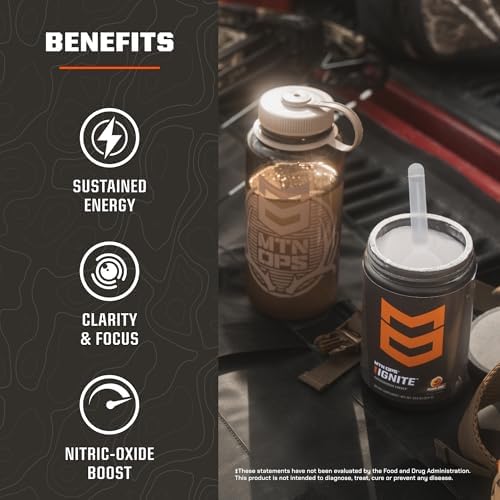 MTN OPS Ignite Supercharged Energy Drink Mix 45-Serving (Порция) Tub, Tiger's Blood Mtn Ops