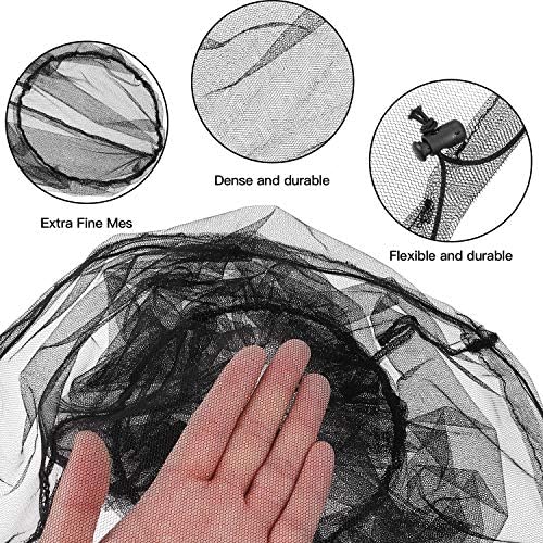 2 Pack Mosquito Head Net Face Mesh Net Mesh Head Protecting Net for Outdoor Hiking Camping Climbing Walking Mosquito Fly Bugs Hestya