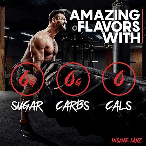 Insane Labz Hellboy Edition, High Stimulant Pre Workout Powder (Порошок) and NO Booster with Beta Alanine, L Citrulline, and Caffeine, Boosts Focus, Energy, Endurance, Nitric Oxide Levels, 35 Srvgs, Fruit Punch Insane Labz