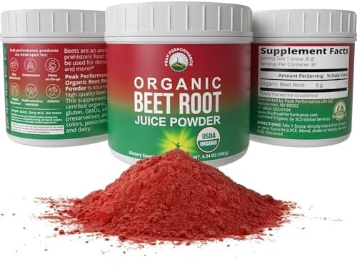 Organic Beet Root Powder - Ultra High Purity Super Food Beets Juice Powder. 100% Pure Nitric Oxide Boosting Beetroot Supplement. Keto, Paleo, Vegan Reds Superfood Rich in Polyphenols Peak Performance