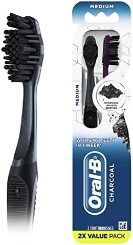 Oral-B Charcoal Toothbrushes, Medium 2ct Oral-B