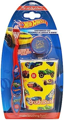 Детская зубная щетка Brush Buddies Hot Wheels, Набор зубных щеток Brush Buddies