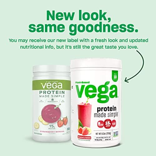 Vega Protein Made Simple, Caramel Toffee - Stevia Free Vegan Protein Powder (Порошок), Plant Based, Healthy, Gluten Free, Pea Protein for Women and Men, 9.1 oz (Унции) (Packaging May Vary) Vega