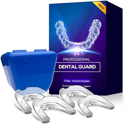 Mouth Guard for Grinding Teeth- 2 Sizes, Pack of 4 - New Upgraded Dental Night Guard for Clenching Teeth, Stops Bruxism, Tmj& Eliminates Teeth Clenching NEOMEN