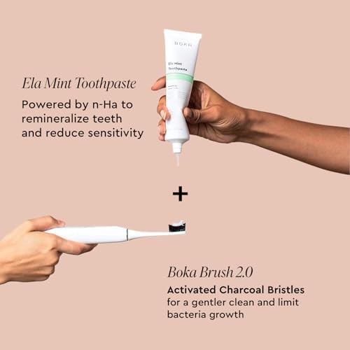 Boka Fluoride Free Toothpaste- Nano Hydroxyapatite, Remineralizing, Sensitive Teeth, Whitening- Dentist Recommended for Adult, Kids Oral Care- Orange Cream Flavor, 4oz 1Pk - US Manufactured Boka