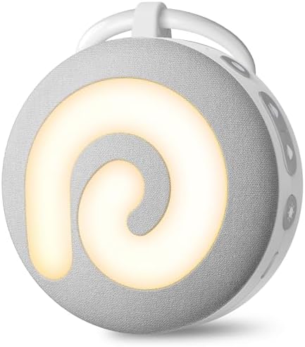 Dreamegg Portable Sound Machine Baby - D11 White Noise Machine for Baby Sleeping with Night Light, White Noise, Lullaby, Nature Sounds, Child Lock, USB Rechargeable Sound Machine for Travel Nursery Dreamegg