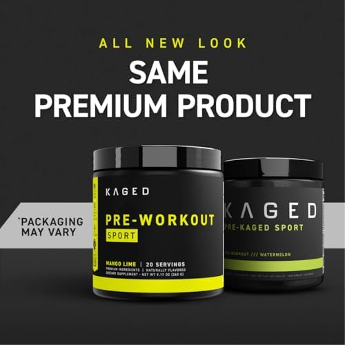 Kaged Athletic Sport Pre Workout Powder (Порошок) | Mango Lime | Energy Supplement for Endurance | Cardio, Weightlifting Sports Drink | 20 Servings (Порции) Kaged