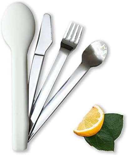 Uba Portion Control Flatware & Bariatric Diet Utensils Set with Silicone Case (1) Uba