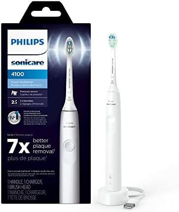 Электрическая зубная щетка Sonicare 4100 с датчиком давления, 2 режима, 14 дней работы, глубокий розовый Philips Sonicare