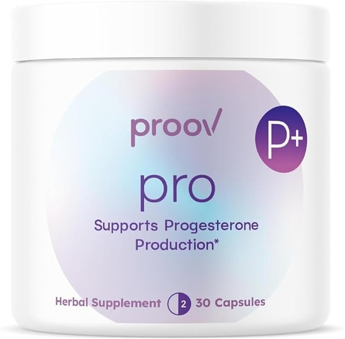 Proov Pro, Natural Fertility Supplement to Support Progesterone Production for Women | Ashwagandha, Maca Root, Vitex Berry (Chasteberry) | 30 Herbal Capsules | Menopause Supplement Proov