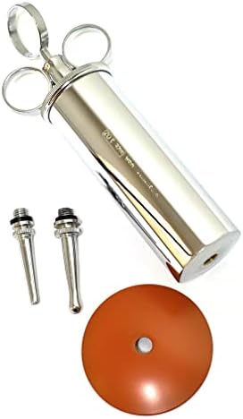 CynaMed -Premium Ear Wax Removal Syringe 8 OZ,6 OZ,4OZ,3 OZ - Brass with Chrome Finish Ideal for Household, EMT, Firefighter, Police, Medical Student, School and Hobby (3 OZ) Cynamed