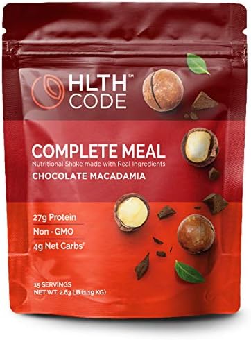 HLTH Code Complete Meal Replacement Powder (Порошок) | High Protein | Creamy Vanilla Flavor | 15 Servings (Порции) Hlth Code