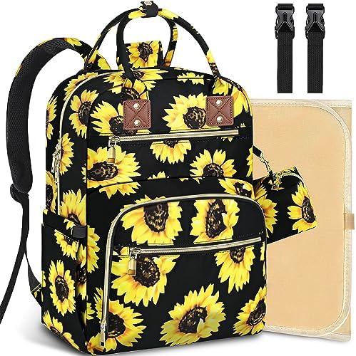 Baby Diaper Bag Backpack, Travel Diaper Bags for Baby Girl Boy Large Capacity Baby Bag Backpack for Women Black Tenot