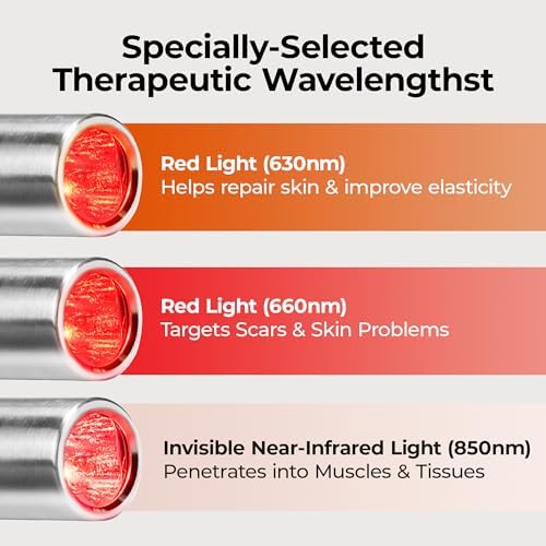 LifePro Infrared & Red Light Therapy for Body Joints & Muscles Pain Relief, Portable Red Light Therapy Device, Near Infrared Light Therapy for Body & Face Reduce Inflammation - Use 3 wavelengths LifePro