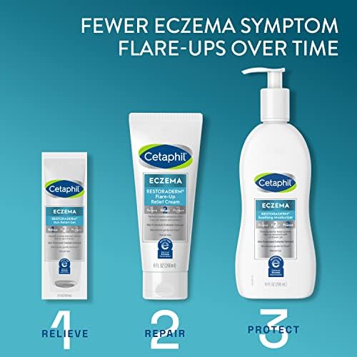 Cetaphil ECZEMA RESTORADERM FLARE-UP RELIEF CREAM, For Eczema Prone Skin, 8 oz, Barrier Repair, 48 Hour Hydration, 2% Skin Protectant Colloidal Oatmeal, Steroid Free Cetaphil