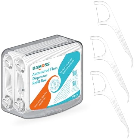 Portable Dental Floss Picks 2 Case-Professional No Shred Floss Sticks-Perfect for Travel Clean Teeth Tools-Ultra Small Portable Palm Sized Floss Organized Liamoss