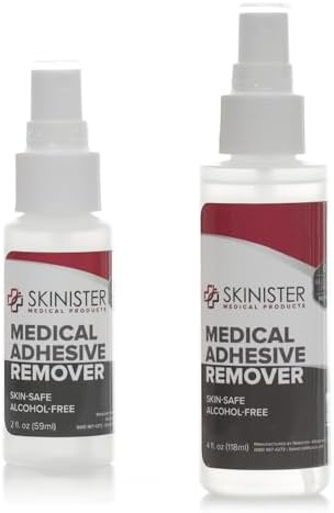 Medical Adhesive Remover (4oz) | Ostomy, Breast Form, Condom Catheter, Bandages, Prosthetics, Medicated Patches Skinister